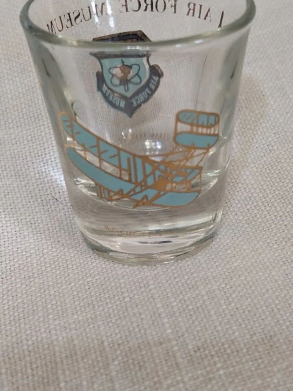SHOT GLASS - U.S. Air Force Museum shot glass from Dayton, Ohio